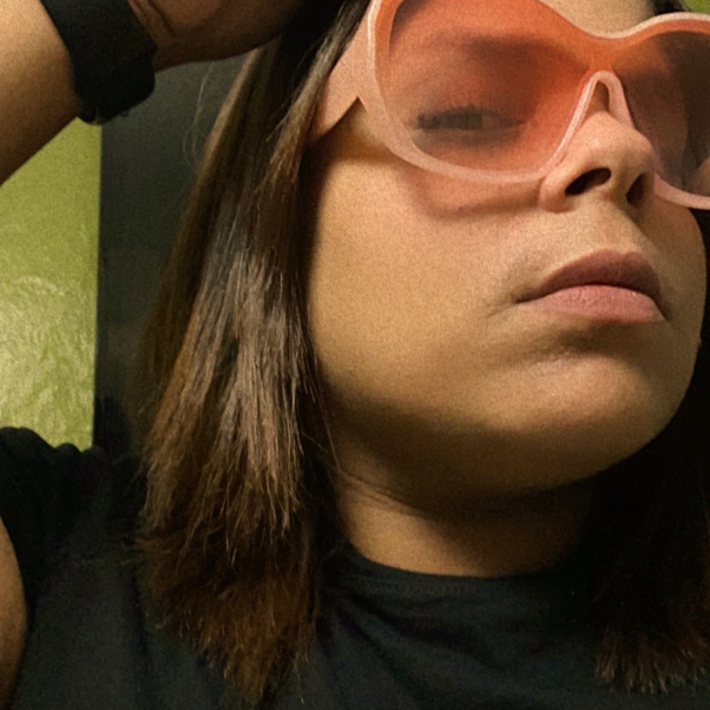 Pink translucent sunglasses